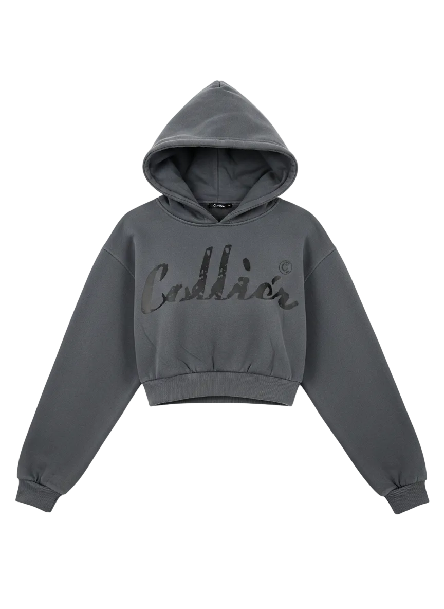 Colliér Charcoal Gray Crop-PulloverW)