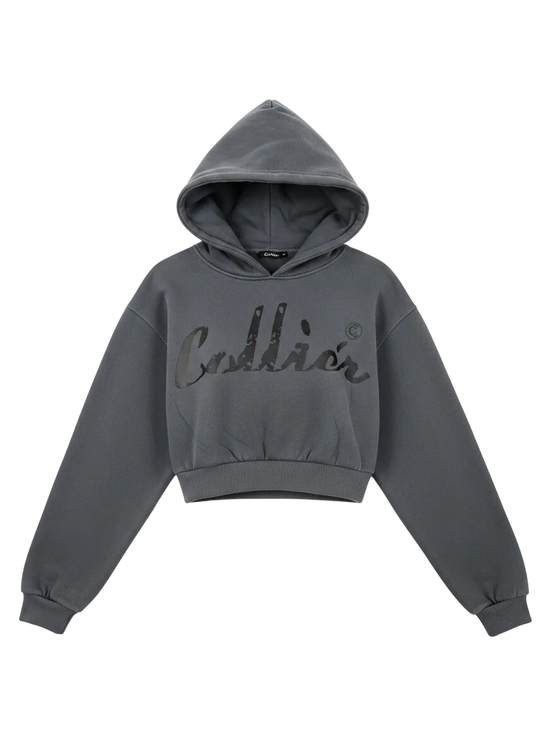 Colliér Charcoal Gray Crop-PulloverW)