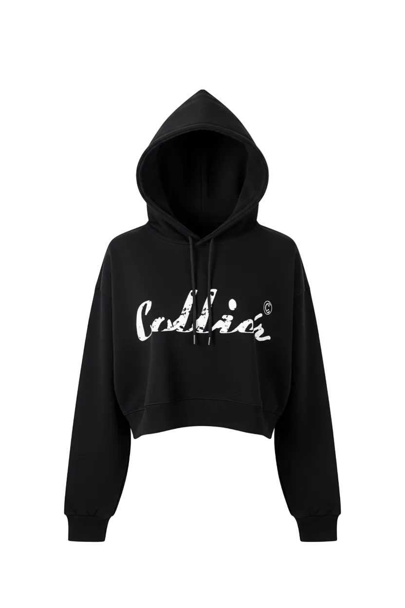 Colliér Black Cropped PulloverW) Stylish Everyday Wear